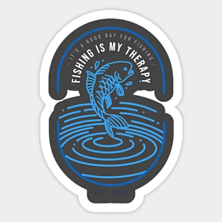 Fishing is my therapy Sticker